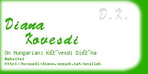 diana kovesdi business card